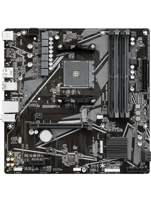 Материнская плата Gigabyte B550M K,sAM4,AMD B550,4xDDR4 mATX