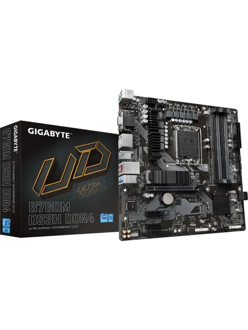 Материнская плата Gigabyte B760M DS3H DDR4 s1700, Intel B760, 4xDDR4-3200