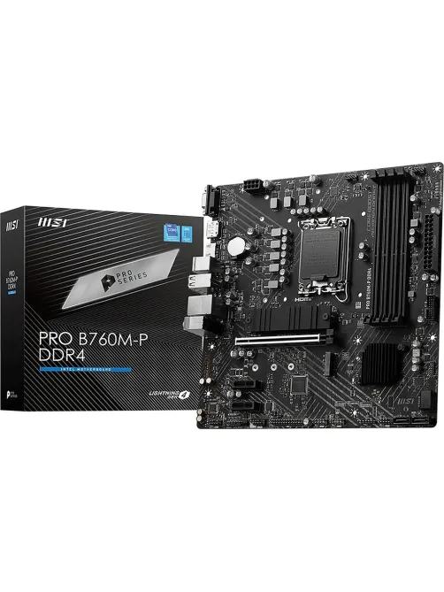 Материнская плата MSI PRO B760M-P DDR4 s1700, Intel B760, 4xDDR4, mATX