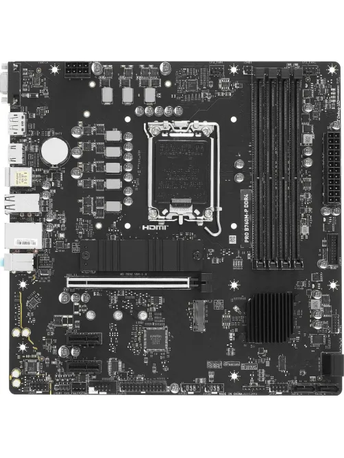 Материнская плата MSI PRO B760M-P DDR4 s1700, Intel B760, 4xDDR4, mATX