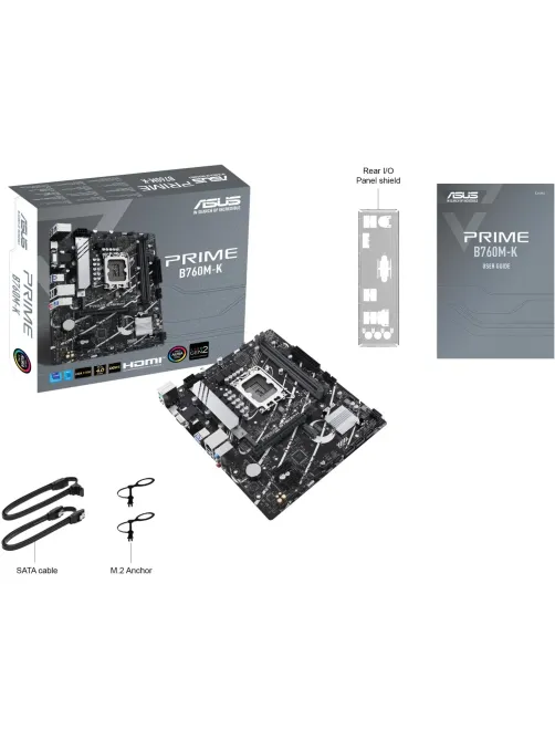 Материнская плата ASUS PRIME B760M-K, s1700, Intel B760, 2xDDR5 mATX