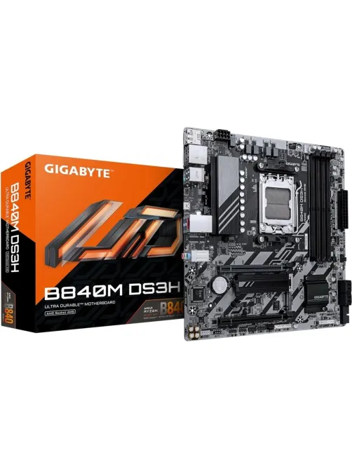 Материнская плата GIGABYTE B840M DS3H, AM5, B840, 4xDDR5 mATX