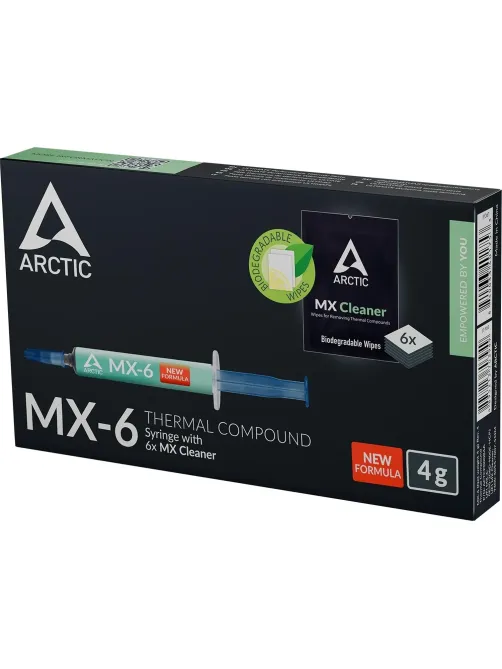 Термопаста Arctic Cooling MX-6 4 грамма with 6pcs MX Cleaner ACTCP00084A