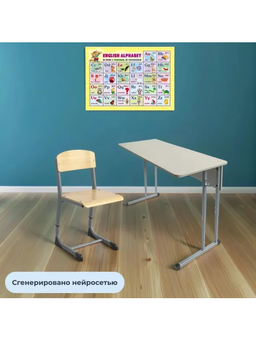 Стул ученический MET_Комус Мебель Школа 2.0, 3-5 р.г. серый