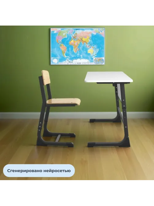 Стул ученический MET_Комус Мебель Школа 2.0, 5-7 р.г. антрацит
