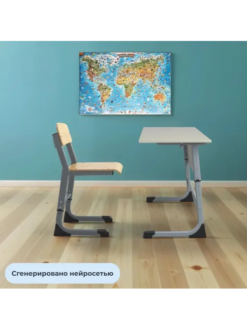 Стул ученический MET_Комус Мебель Школа 2.0, 5-7 р.г. серый