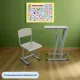 Стул ученический MET_Комус Мебель 6р.г. серый/серый New