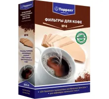 Фильтр для кофеварки бумажный НЕОТБЕЛЕНЫЕ Topperr №4 (100шт./уп) 3014