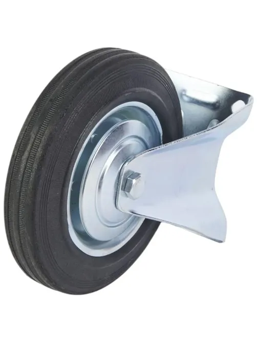 Колесо для тележки неповоротное резина FC 80 200мм (F) 1001774