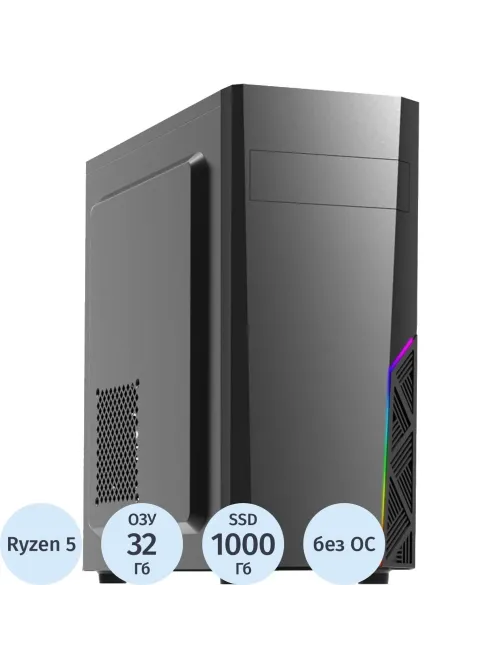 Системный блок Bigtech 5NG (R5 7600X B650,32Gb, 2x1Tb,5060 Ti,750W,No OS)