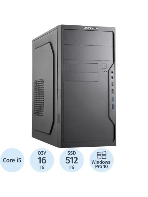Системный блок BigTech PC S5007 i5-12400/H610/16GB/SSD512/W10P