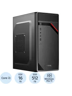 Системный блок ProMega Jet (B3-6987)i3-12100F/16Gb/SSD512 m2/GTX1650/W11P