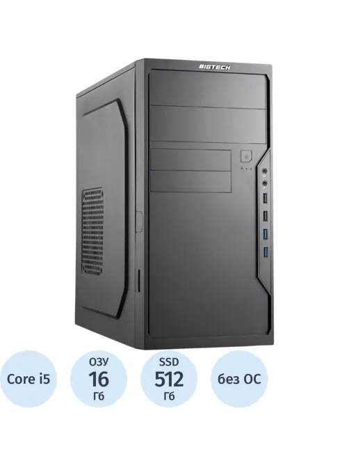 Системный блок BigTech PC S5006 i5-12400/H610/16GB/SSD512/NoOS