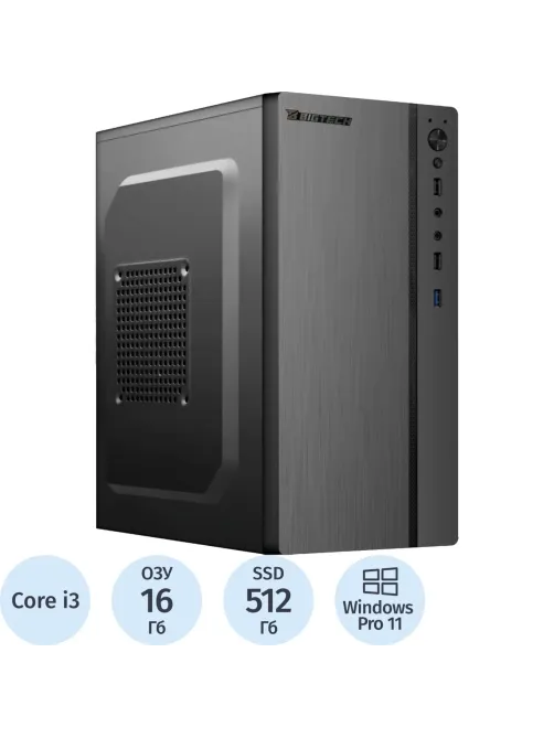 Системный блок BigTech B3 (B3-8086) i3-12100/H610/16Gb/SSD512Gb/400W/W11P