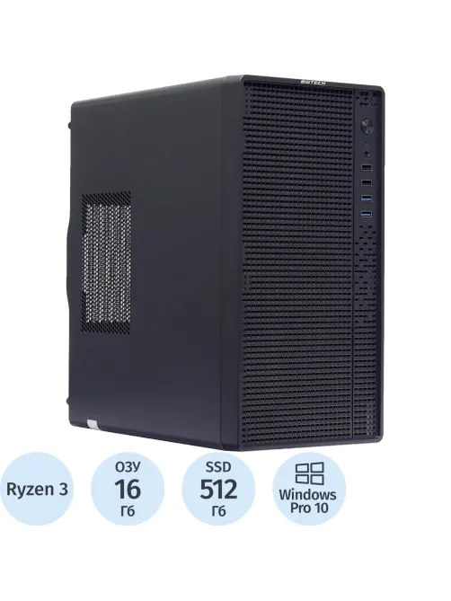 Системный блок BigTech 3TF (204644)R3-3200G/A520/16Gb/SSD512Gb/500W/W10P