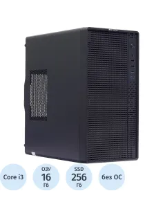 Системный блок BigTech 3TF (204639)i3-12100/H610/16Gb/SSD256Gb/500W/NOS