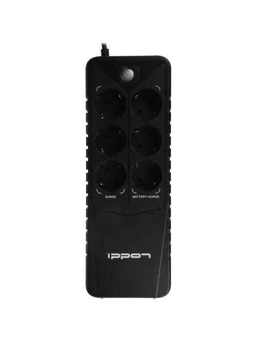 ИБП Ippon Back Verso 600 300Вт/600ВА EURO(4+2) черный