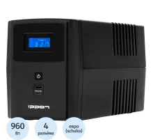 ИБП  Ippon Smart Power Pro II Euro 1600 960Вт 1600ВА черный (1029742)