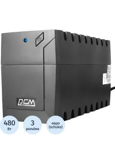 ИБП Powercom Raptor RPT-800AP EURO, лин-инт., 800ВА/480Вт, 3 EURO, USB
