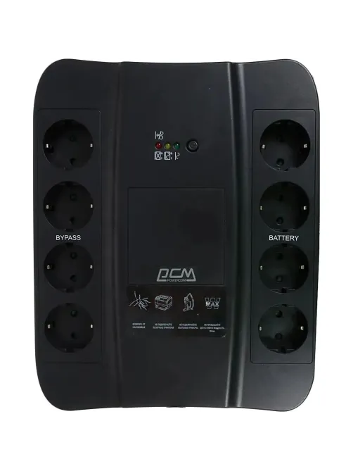 ИБП Powercom SPIDER SPD-650U, Line-Int, 650VA/390W, 8xEURO, USB