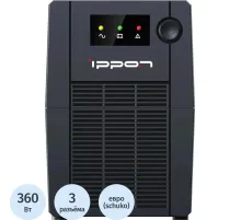 ИБП Ippon Back Basic 650S New Euro  650ВА/360Вт черный(2095134)