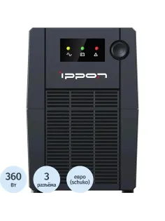 ИБП Ippon Back Basic 650S New Euro  650ВА/360Вт черный(2095134)