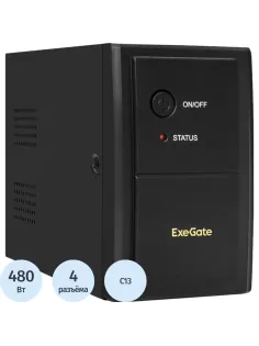 ИБП ExeGate SpecialPro UNB-800.LED 800VA/480W, 4xC13, RJ45/11(EX292774RUS)