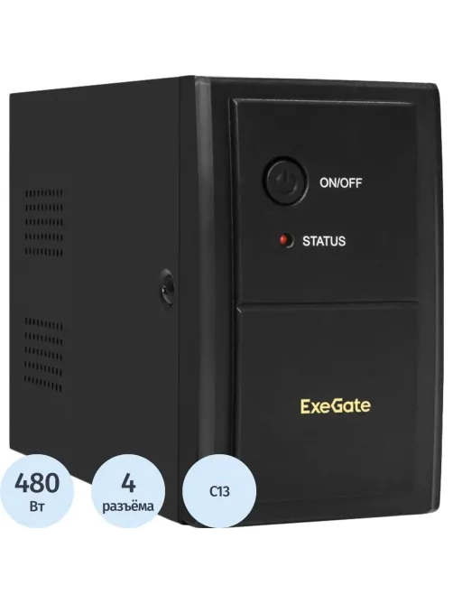 ИБП ExeGate SpecialPro UNB-800.LED 800VA/480W, 4xC13, RJ45/11(EX292774RUS)