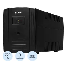 ИБП SVEN Pro 1000, 720Вт, USB, RJ-45, 3 евро (SV-013868)