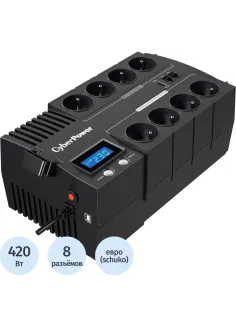ИБП CyberPower BR700ELCD, Line-Interactive, 700VA/420W, 8 Schuko