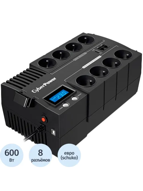 ИБП CyberPower Line-Interactive BR1000ELCD 1000VA/600W USB (4+4 EURO)