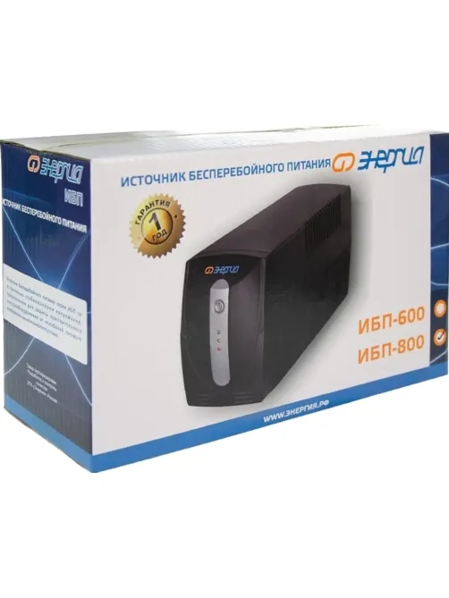 ИБП Энергия 600, лин.-инт., 600ВА/360Вт, 2xEURO(Е0201-0022)
