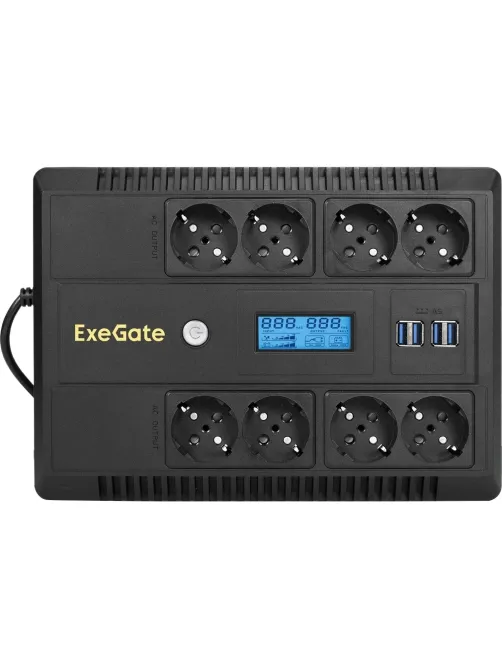 ИБП ExeGate NEO Smart LHB-1000,лин.инт,1000ВА/650Вт, 8xEURO(EX293858RUS)