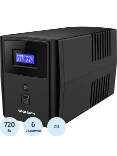 ИБП Ippon Smart Power Pro II 1200 720Вт 1200ВА черный (1005583)