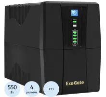 ИБП ExeGate Power Back BNB-1000,лин.инт,1000VA/550W, LED(EX292783RUS)