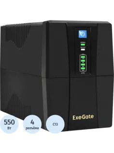 ИБП ExeGate Power Back BNB-1000,лин.инт,1000VA/550W, LED(EX292783RUS)