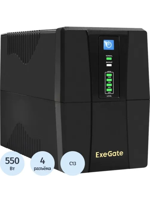 ИБП ExeGate Power Back BNB-1000,лин.инт,1000VA/550W, LED(EX292783RUS)