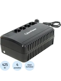 ИБП CyberPower BU850E, Line-Interactive, 850VA/425W, 4 Schuko розеток,Black