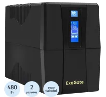 ИБП ExeGate Power Smart ULB-800 800VA/480W, LCD, AVR, 2xEURO(EP212517RUS)