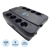 ИБП Powercom SPD-750U LCD USB, 750VA/450W, Линейно-инт, 8xEURO, RJ45/11,USB