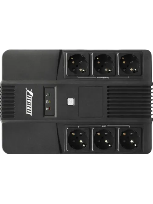 ИБП POWERMAN Brick 800, линейно-интеракт, 800ВА/480Вт, 3+3 EURO, RJ45/RJ11