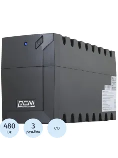 ИБП Powerсom RPT-800A (3 IEC/480Вт)