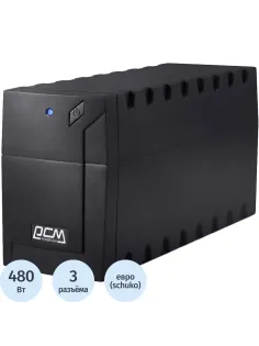 ИБП Powercom Raptor RPT-800A EURO 480Вт 800ВА черный