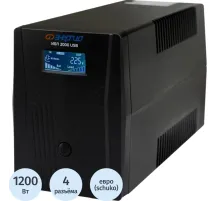 ИБП Энергия 2000 LCD USB, лин.-инт., 2000ВА/1200Вт, 4xEURO(Е0201-0370)