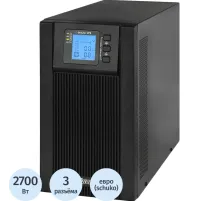ИБП POWERMAN Online 3000, LCD, дв. преобр., 3000ВА/2700Вт, 3 EURO, USB