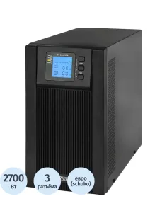 ИБП POWERMAN Online 3000, LCD, дв. преобр., 3000ВА/2700Вт, 3 EURO, USB