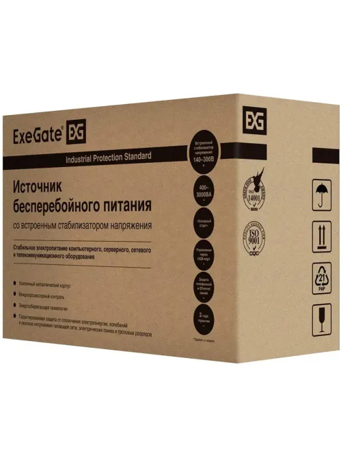 ИБП ExeGate Power Smart ULB-800 800VA/480W, LCD, AVR, 2xEURO(EP212517RUS)