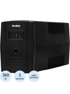 ИБП SVEN Pro 600, 360Вт, 2 евро(SV-013837)