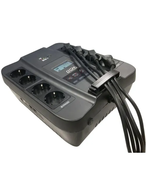 ИБП Powercom SPD-750U LCD USB, 750VA/450W, Линейно-инт, 8xEURO, RJ45/11,USB