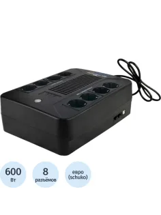 ИБП Энергия Комфорт 1000 USB, лин.-инт., 1000Ва/600Вт, 4+4 EURO(Е0201-1003)